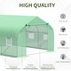 preview thumbnail 3 of 16, Outsunny 11.5' x 10' x 6.5' Outdoor Walk-In Greenhouse w/ Zippered Door