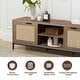 preview thumbnail 6 of 6, Anmytek Mid-Century Modern Herringbone TV Stand for TV Up to 65 Inches Rattan Console TV Table 59x15.7x21.7 inch