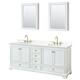 Option White / Giotto Quartz Top / Brushed Gold Hardware