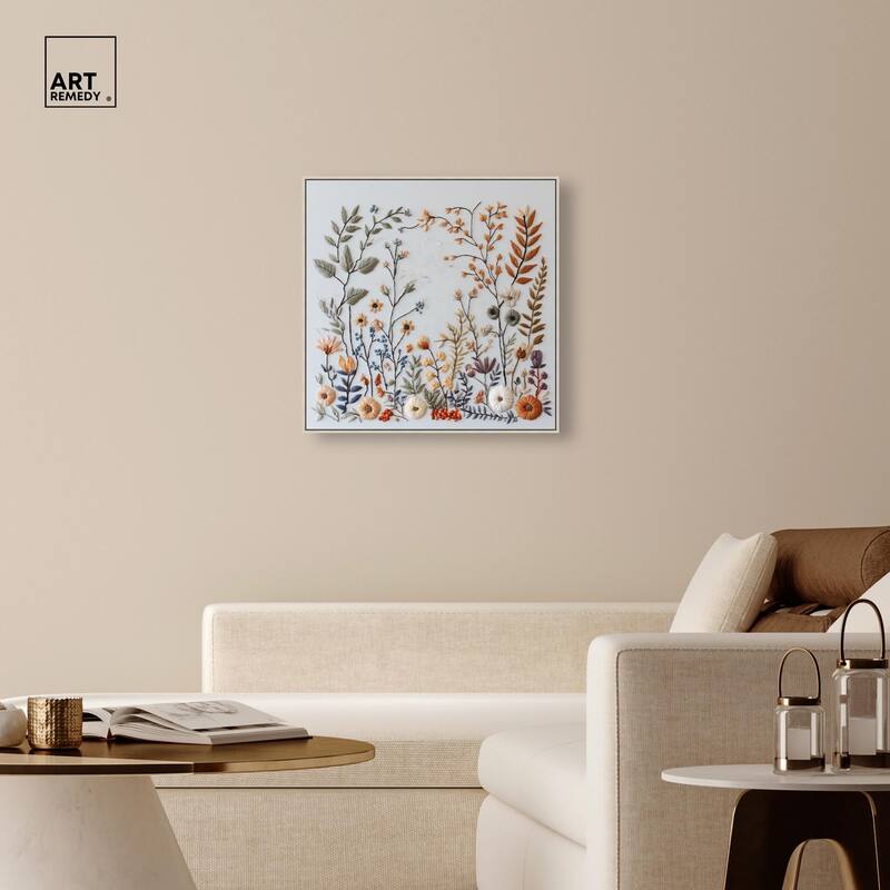 Threaded Thicket Canvas Floral by Art Remedy