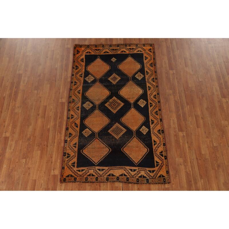 Geometric Lori Persian Antique Area Rug Handmade Wool Carpet - 4'3"x 7'0"