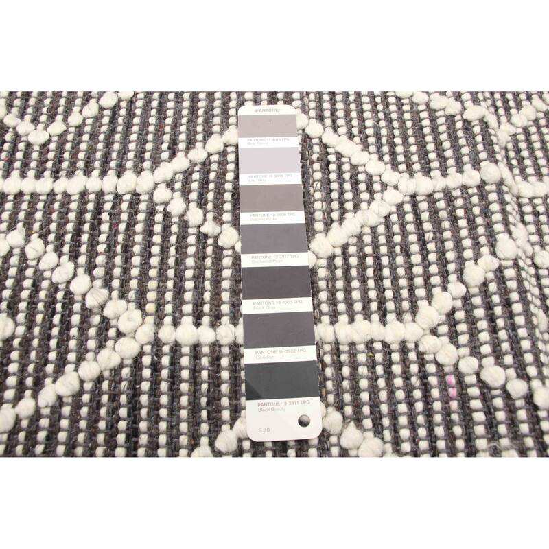 ECARPETGALLERY Braid weave Sienna Grey Wool Rug - 5'0 x 8'1
