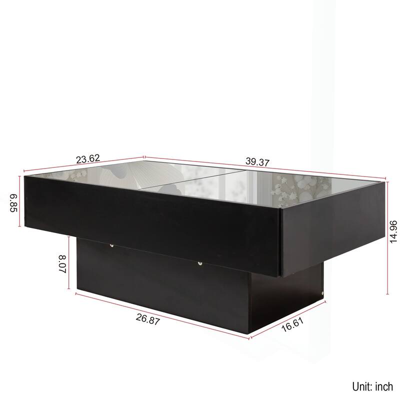 Versatile Extendable Coffee Table with Hidden Storage for Living Room