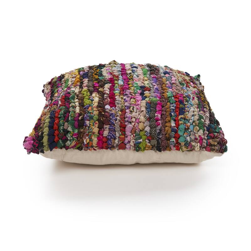Sevita Boho Chindi Stripe Decorative Throw Pillow