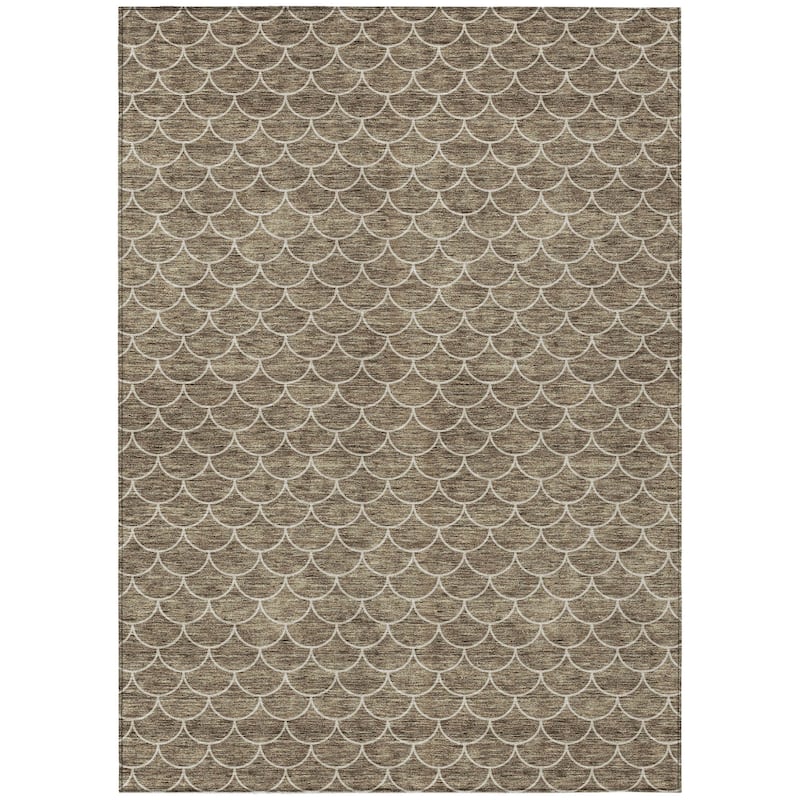 HomeRoots Geometric Transitional Rectangle Outdoor Rug