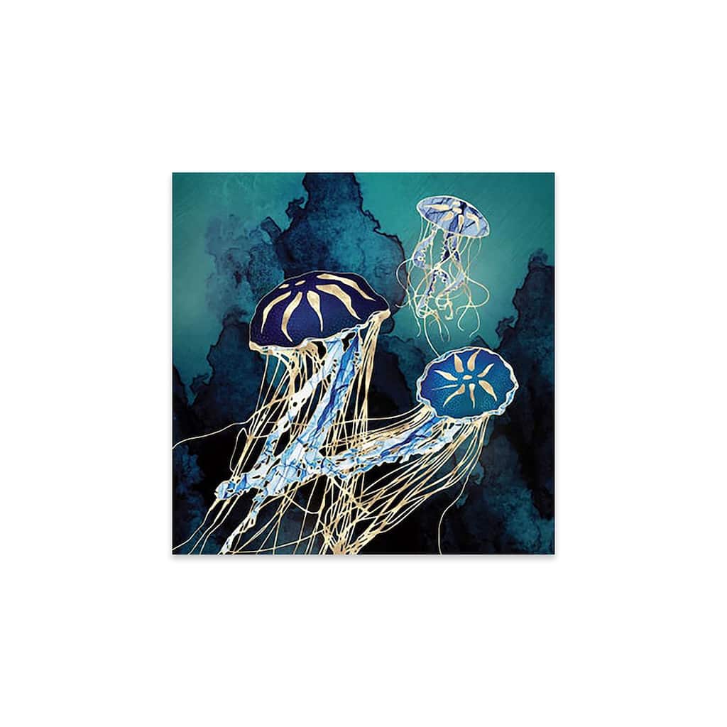 Metallic Jellyfish III Print On Acrylic Glass by SpaceFrog Designs