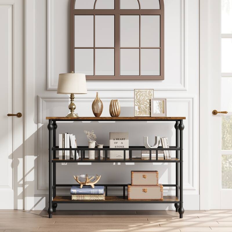 Console Table, 3-Tier Sofa Tables Narrow Entryway Table
