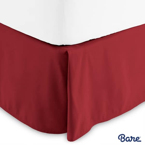Bare Home 15 Inch Drop Brushed Microfiber Bed Skirt Pleated Dust Ruffle Overstock 20010196
