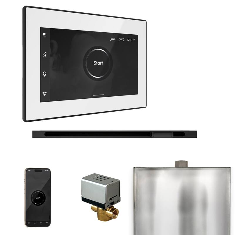 Mr Steam BXL Xbutler Linear Package Steam Shower Control Package with - White / Matte Black