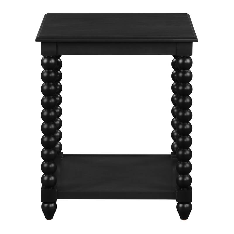 Elise End Table in Black Finish