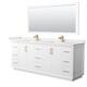 Option White, Bronze Trim, White Quartz Top