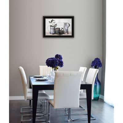 TrendyDecor4U Farmhouse "Floral Farmhouse II" Framed Print Wall Art by Robin-Lee Vieira