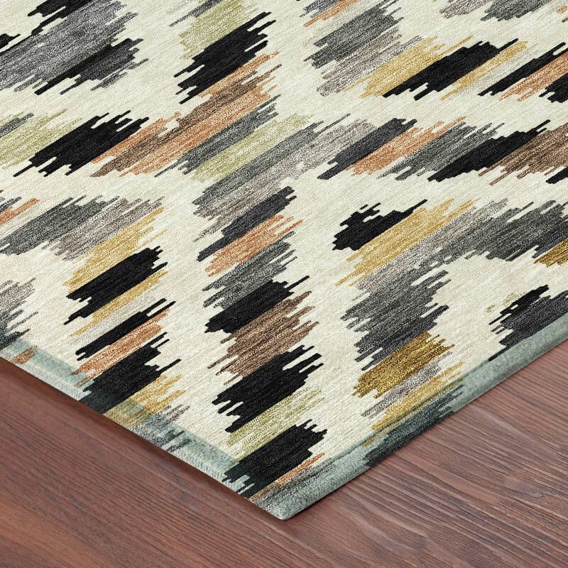 Machine Washable Indoor/ Outdoor Global Diamdon Chantille Rug