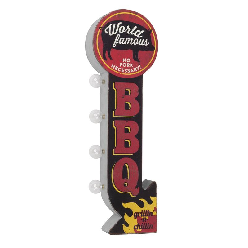 American Art Decor Famous BBQ Vintage LED Marquee Off the Wall Sign