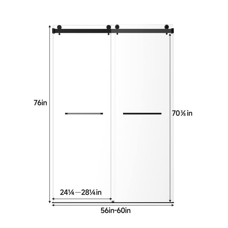Frameless Double Sliding Shower Door