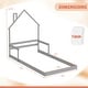 preview thumbnail 5 of 31, Costway Twin Size Floor Bed for Kids with Chimney Headboard & Handrail
