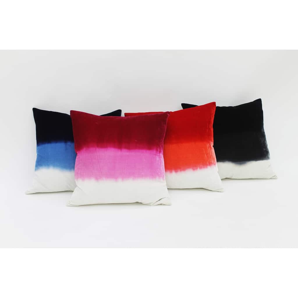 Jiti Decorative Accent Indoor Modern Ombre Abstract Patterned Velvet Throw Pillows Cushions for Sofa Chair 20 x 20