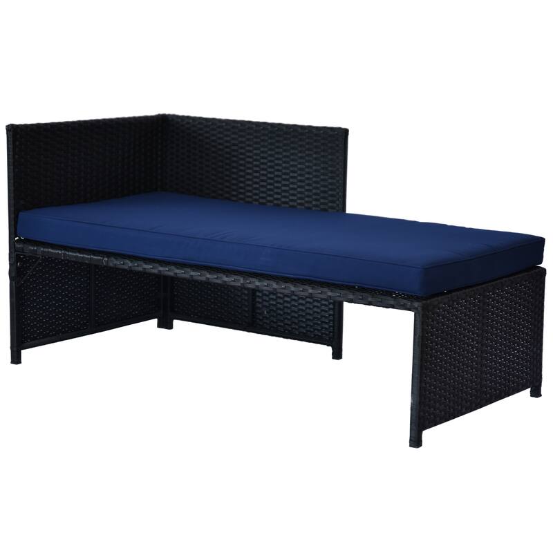 Outsunny 3-Piece Wicker Rattan Patio Set