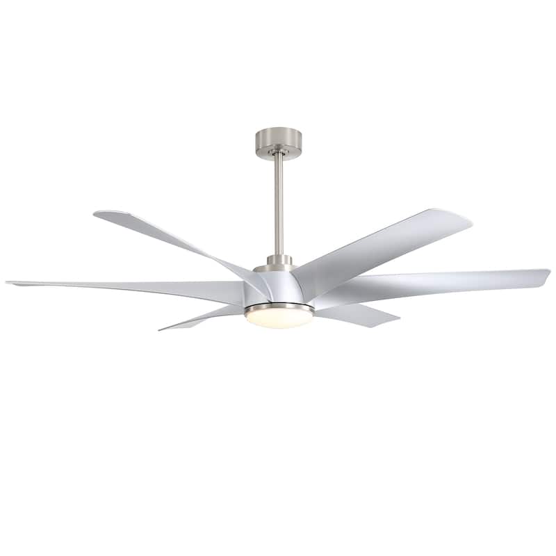 65-in Gold Large Indoor Ceiling Fan with Light Remote-6 blade