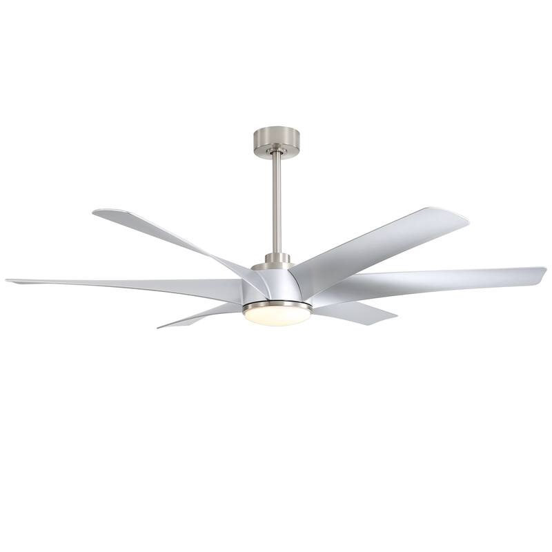 65 in. Integrated LED Indoor 6-Blade Ceiling Fan with Light and Remote Control Included