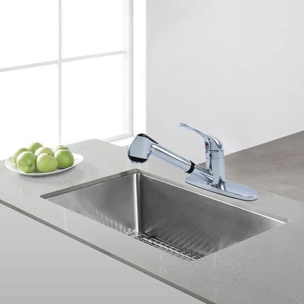 Shop Wmf 8348zm Hybrid Metal Deck Kitchen Sink Faucet Single Handle Ceramic Cart With Pull Out Sprayer Chrome Or Brushed Nickel Overstock 31960281
