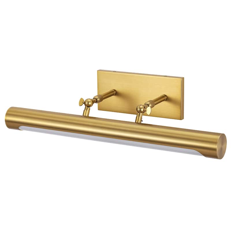 23.6" 1-Light Modern Gold/Black Adjustable Cylinder Wall Mounted LED Picture Light/Vanity Light for Bathroom, Bedroom