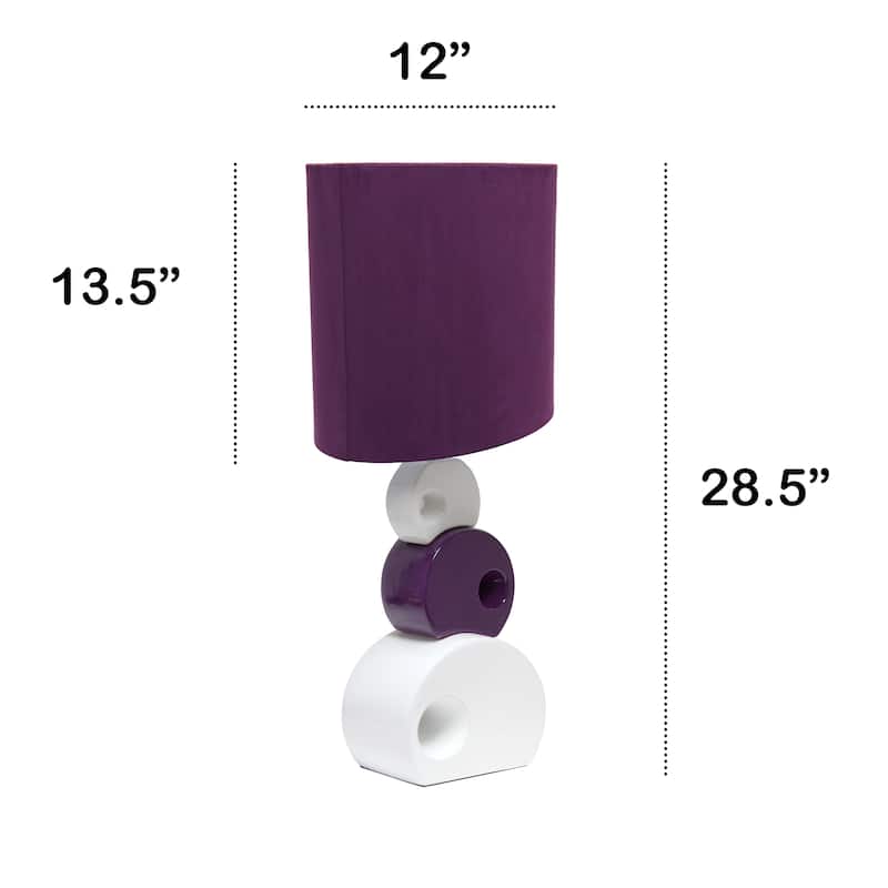 Lalia Home 28.5" Stacked Circle Table Lamp with Angled Drum Shade - 28.5