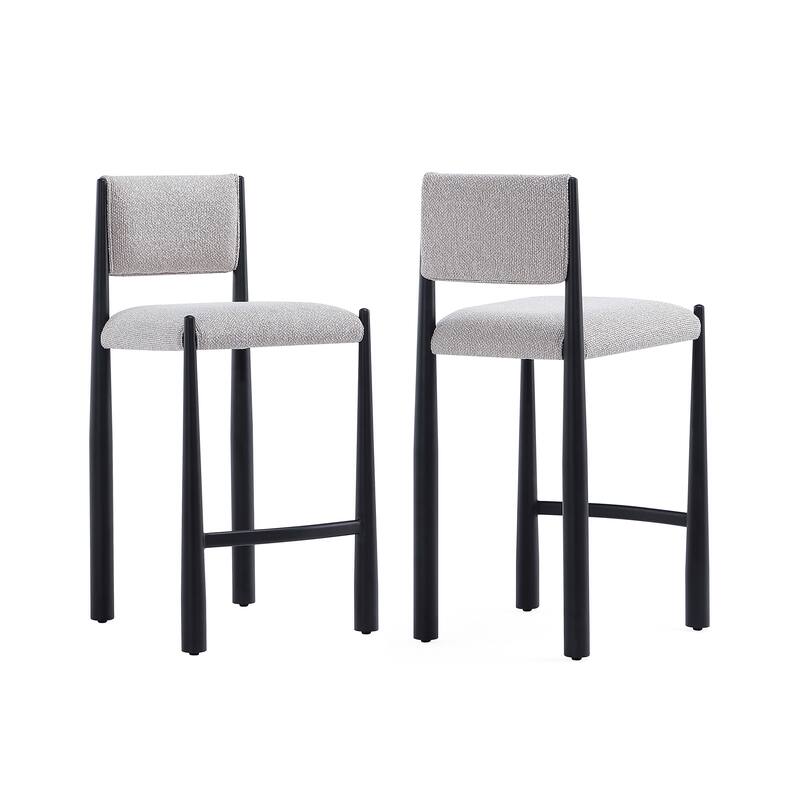 Manhattan Comfort Lennor Metal Boucle Counter Stool