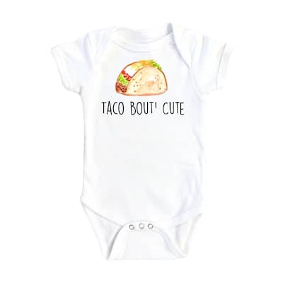 Taco Bout Cute - Baby Boy Girl Clothes Infant Bodysuit Funny Cute Newborn