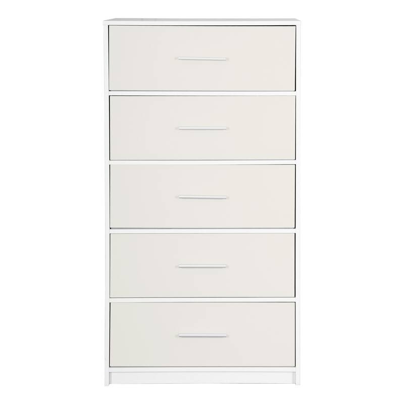 Modern Minimalist 5-Drawer Dresser with Large Fabric Drawers