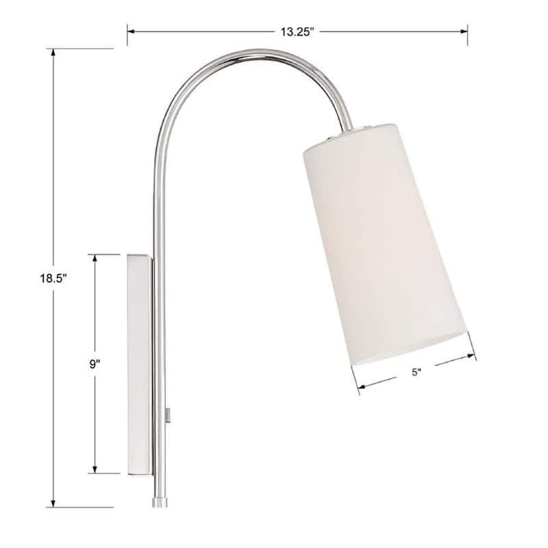 Crystorama Lighting Group ALX-4501 Alexa 19" Tall Wall Sconce