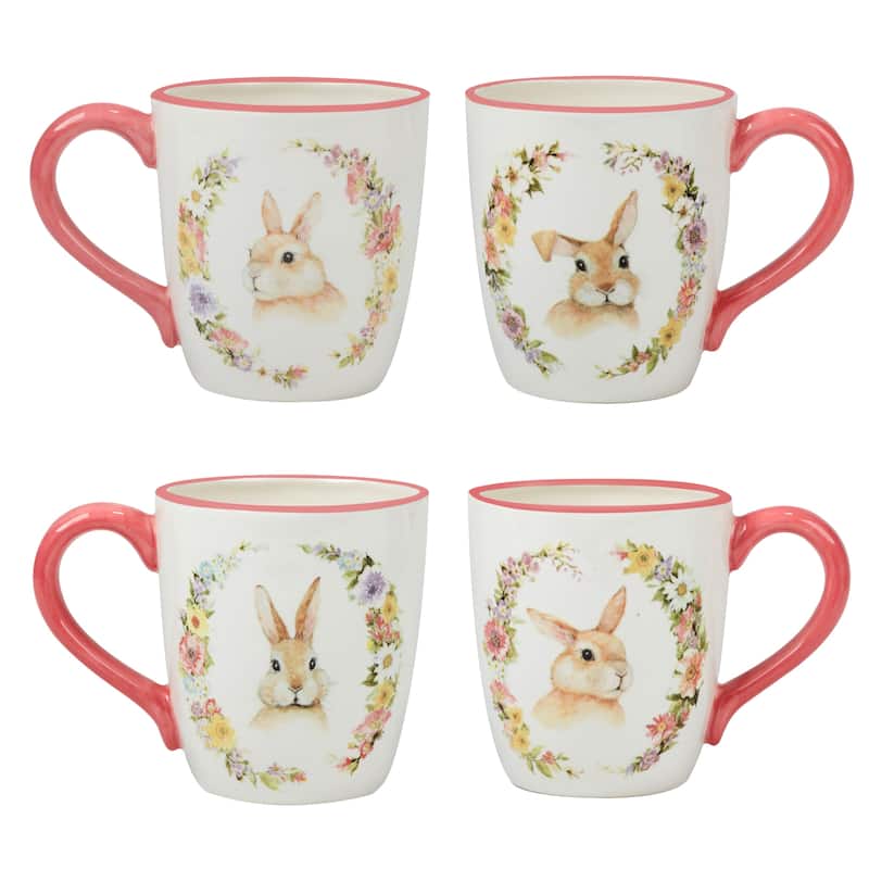 Certified International Easter Garden 20 oz. Mugs, Set of 4 Assorted Designs