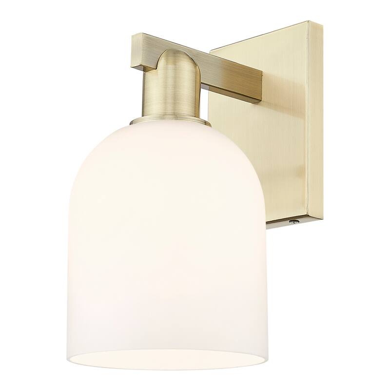 Innovations Lighting 716-1W-12-6 Bella Sconce Bella 12" Tall Wall - Antique Brass / White