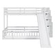 preview thumbnail 8 of 7, Pine Solid Wooden Bunk Bed with Slide, Storage Staircase and Safety Guardrails
