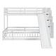 preview thumbnail 8 of 16, Unique Bunk Bed with Slide, Twin Over Full Bunk Bed with Slide