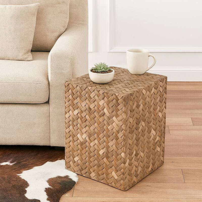 Natural Weave Square Side Table
