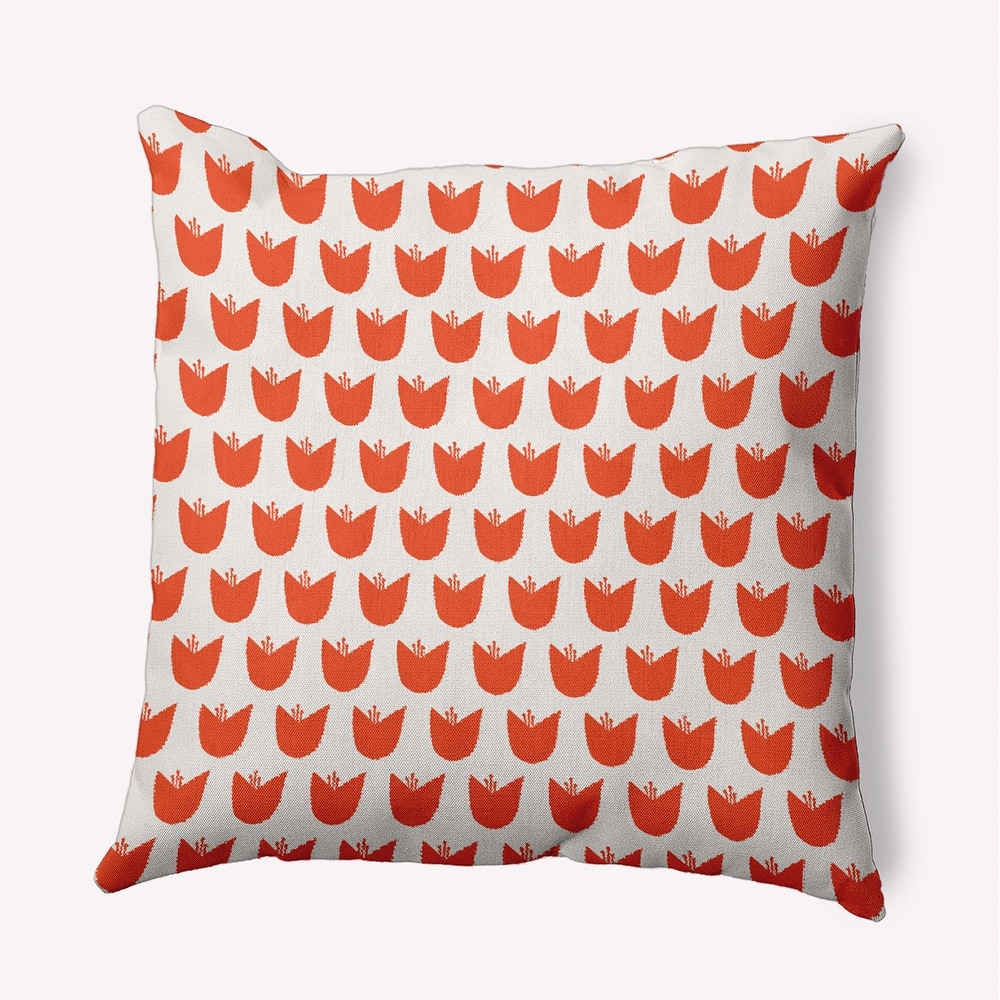 Simple Tulip Design Decorative Indoor Pillow