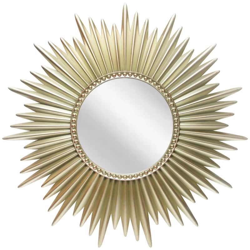 Sunburst Wall Mirror - 24 in H x 24 in W x 0.75 in D - 24 in H x 24 in W x 0.75 in D
