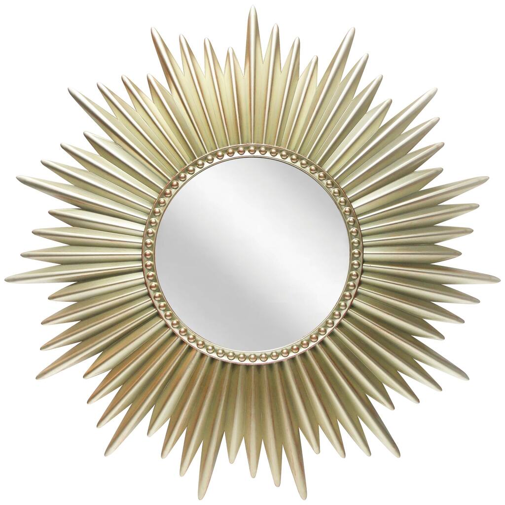 Sunburst Wall Mirror - 24 in H x 24 in W x 0.75 in D - 24 in H x 24 in W x 0.75 in D
