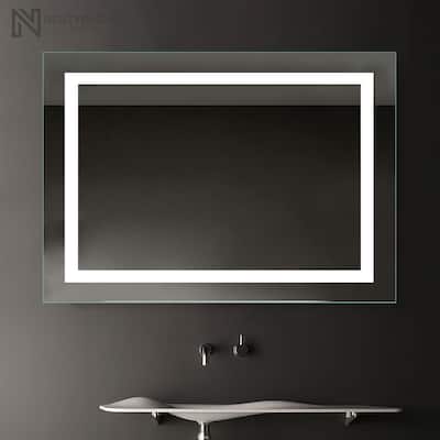 chic LED Frameless Lighted Backlit Bathroom/Vanity Mirror With Anti-fog