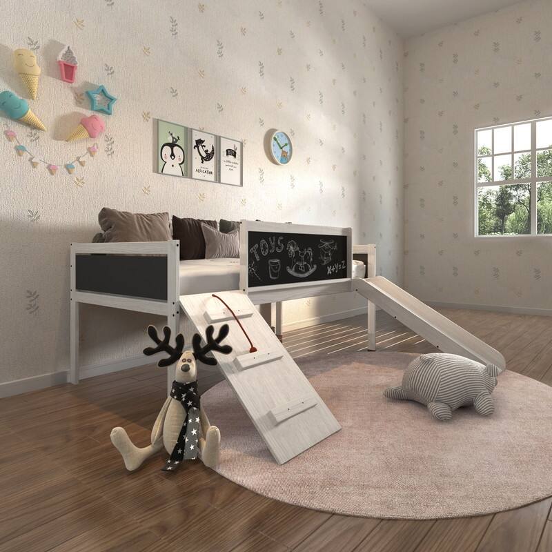 Taylor & Olive Gardenia White Wash Twin Low-loft Bed