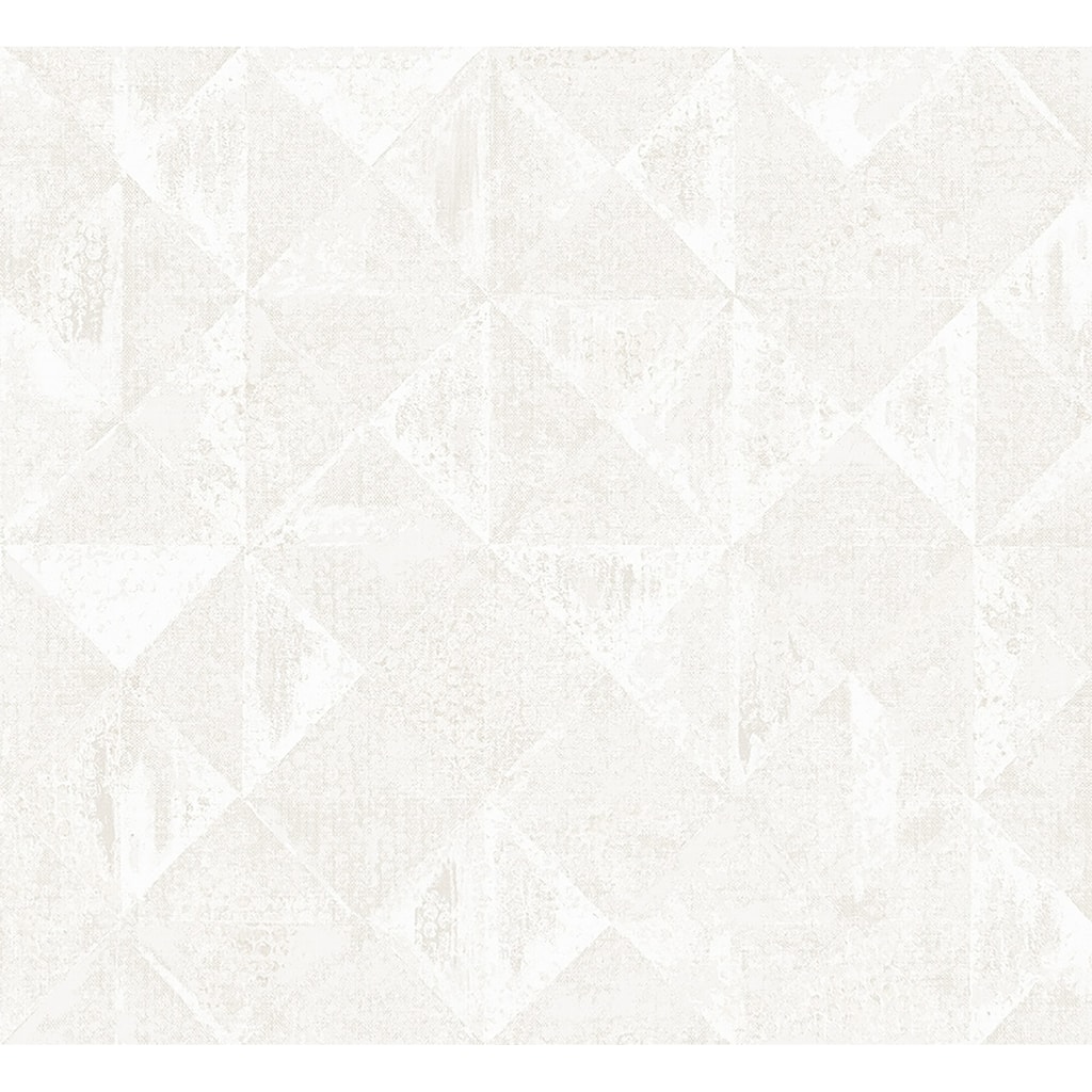A-Street Prints Demir Dove Distressed Geometric Wallpaper