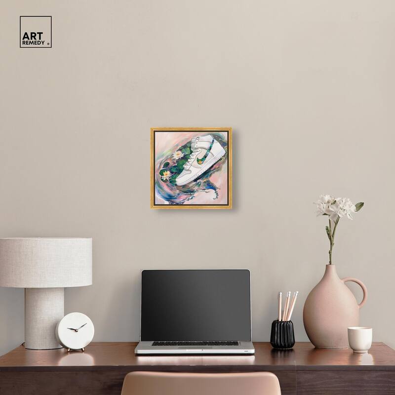 Lilypads Sneaker Splash Canvas by Art Remedy
