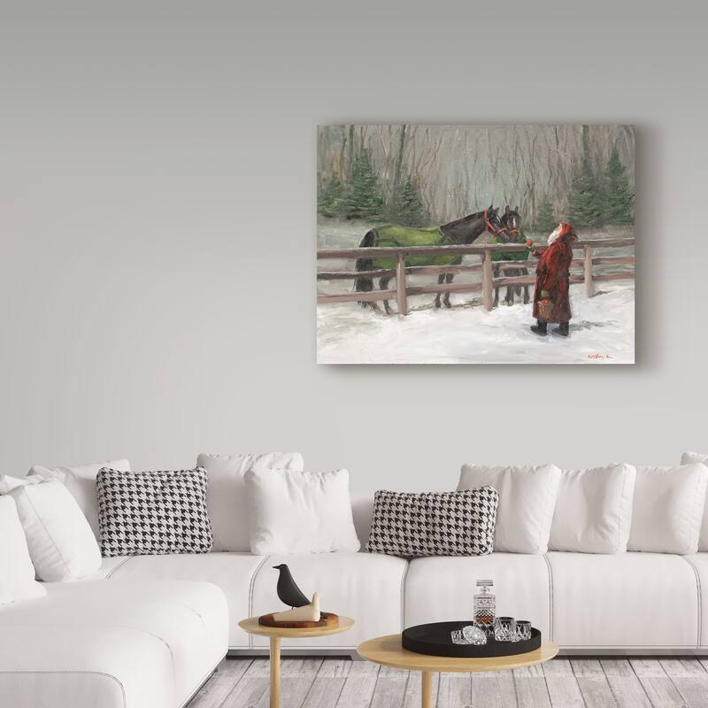 Mary Miller Veazie 'Santa With Horses' Canvas Art