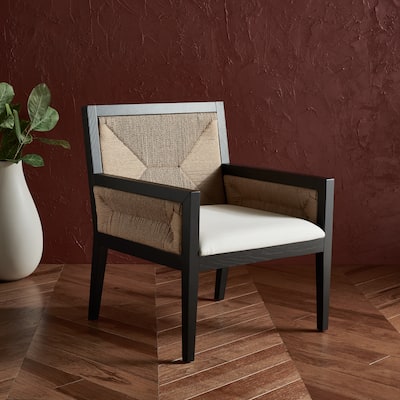 SAFAVIEH Couture Emilio Woven Accent Chair - 25 in. W x 26 in. D x 31 in. H