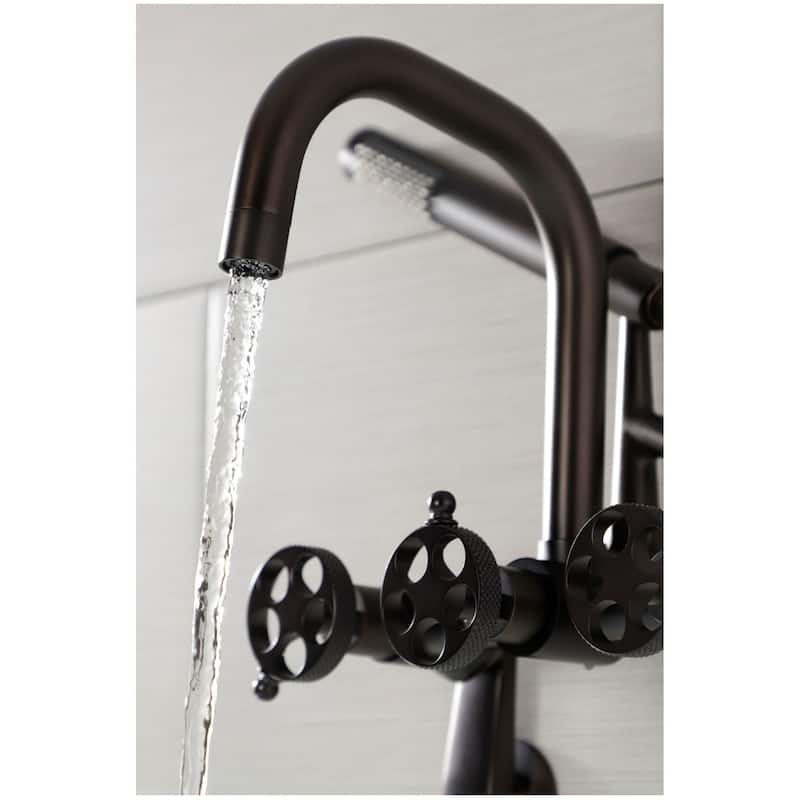 Kingston Brass AE845.RKX Webb Wall Mounted Tub Filler with Built-In