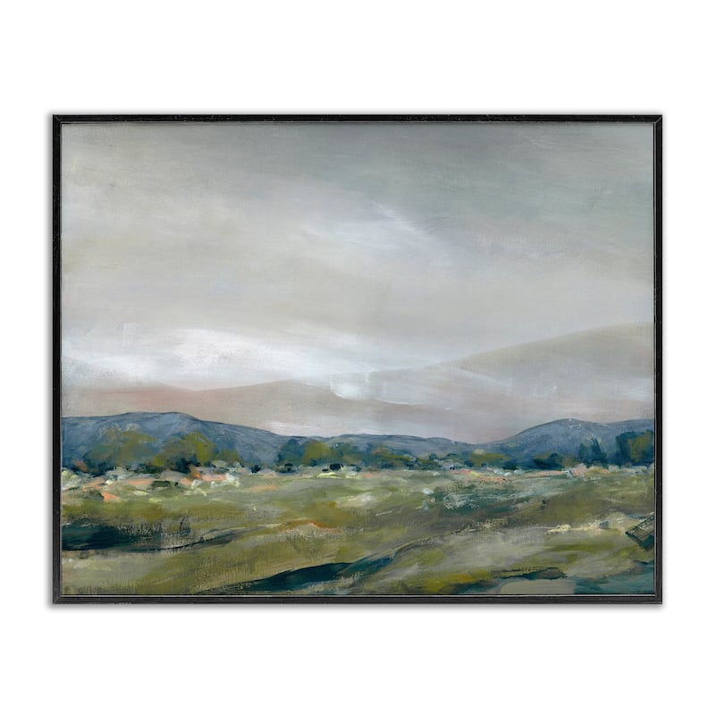 Stupell Foggy Morning Mountains Framed Giclee Art Design By Carol Robinson - 20 x 16 - Black