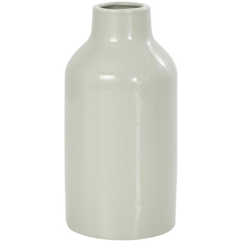 Ceramic Minimalistic Rounded Decorative Vase with Varying Shapes - Set of 3 Green - Roche River Decor