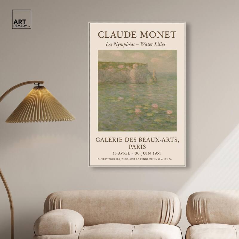 Water Lilies Canvas Vintage Art by Art Remedy