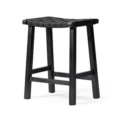 Maven Lane Noah Kitchen Dining Stool with Vegan Leather